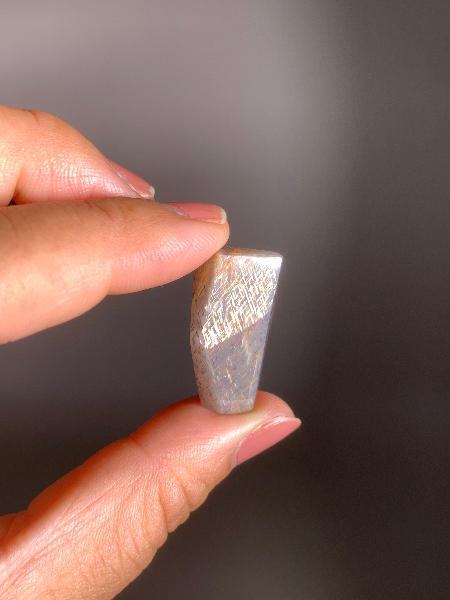 Rainbow Lattice Sunstone Polished Freeform