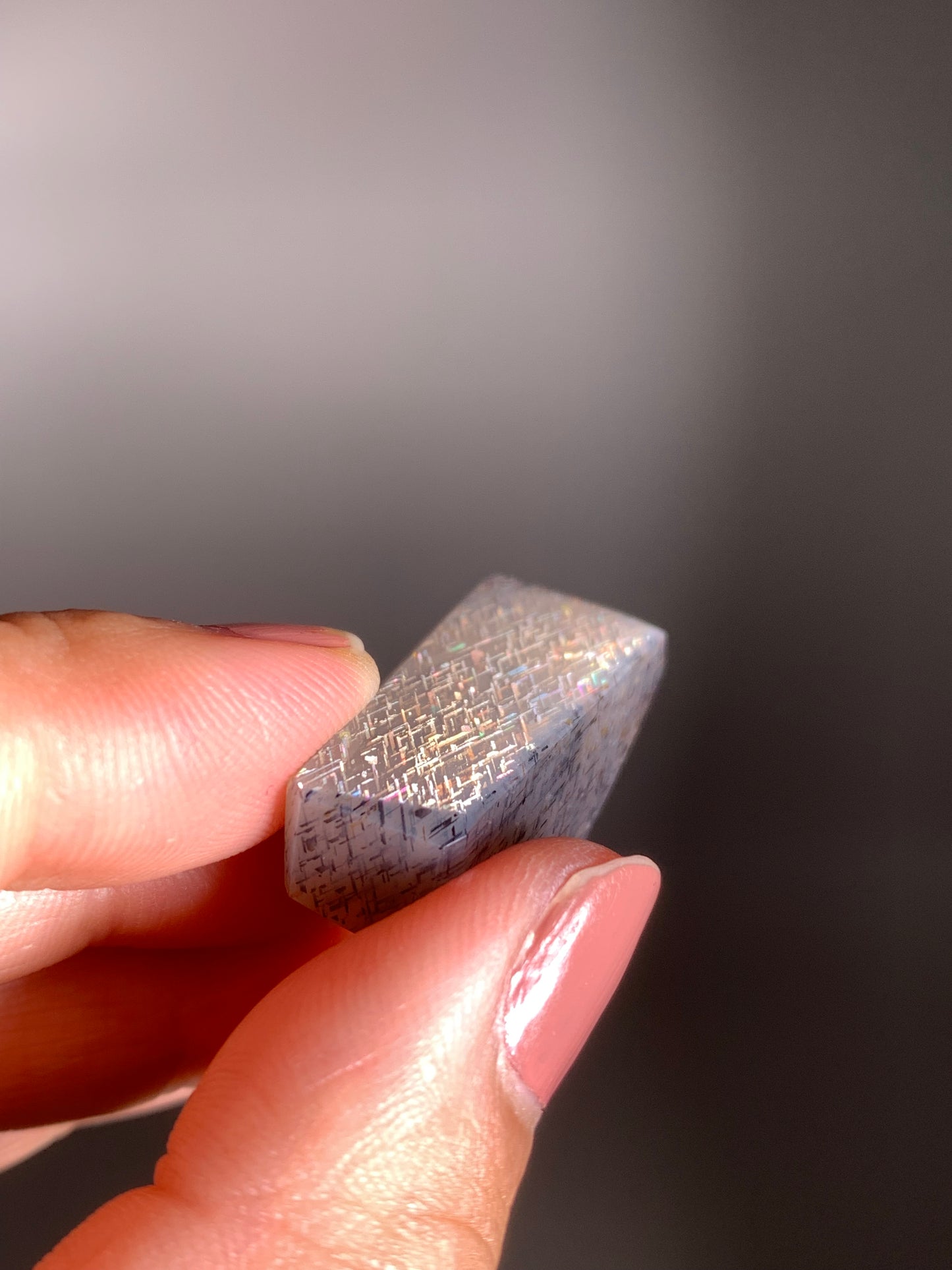 Rainbow Lattice Sunstone Polished Freeform