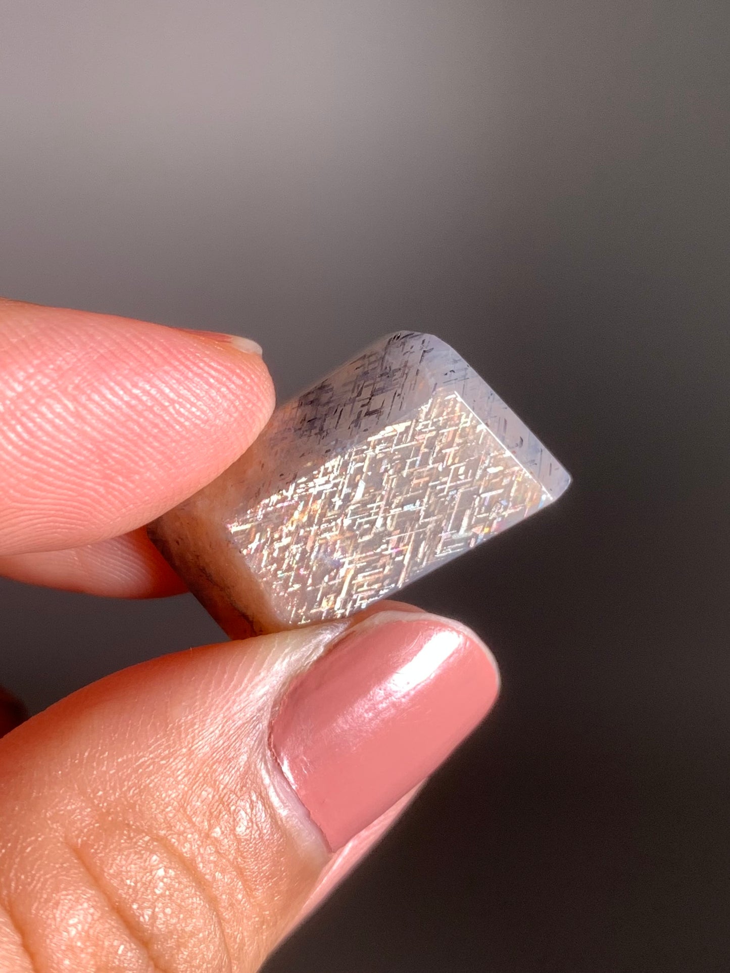 Rainbow Lattice Sunstone Polished Freeform