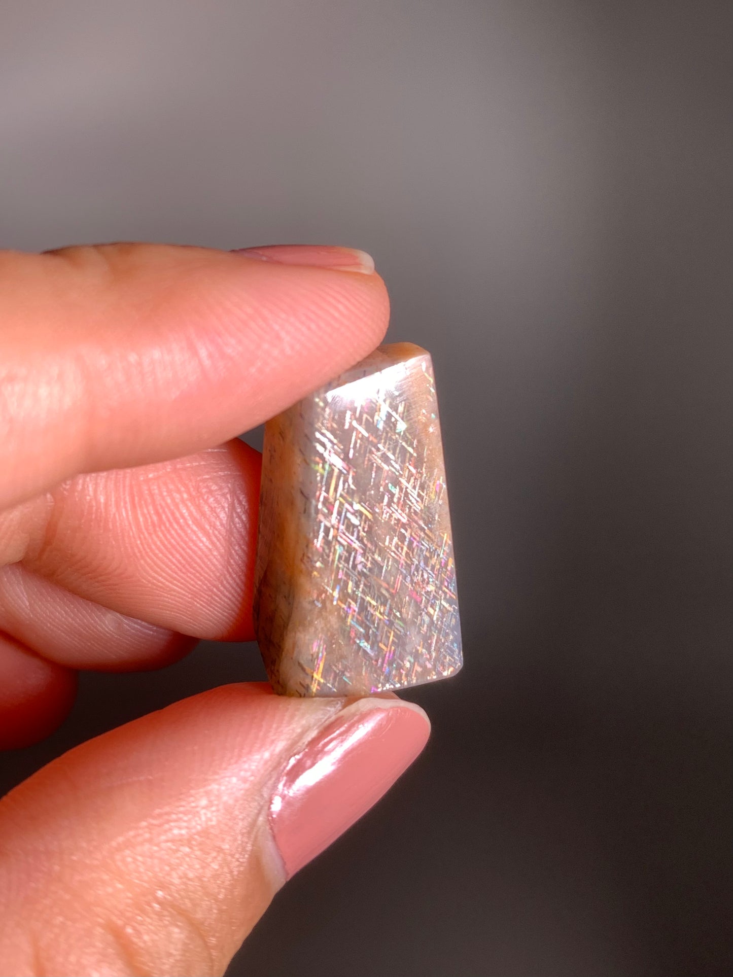 Rainbow Lattice Sunstone Polished Freeform