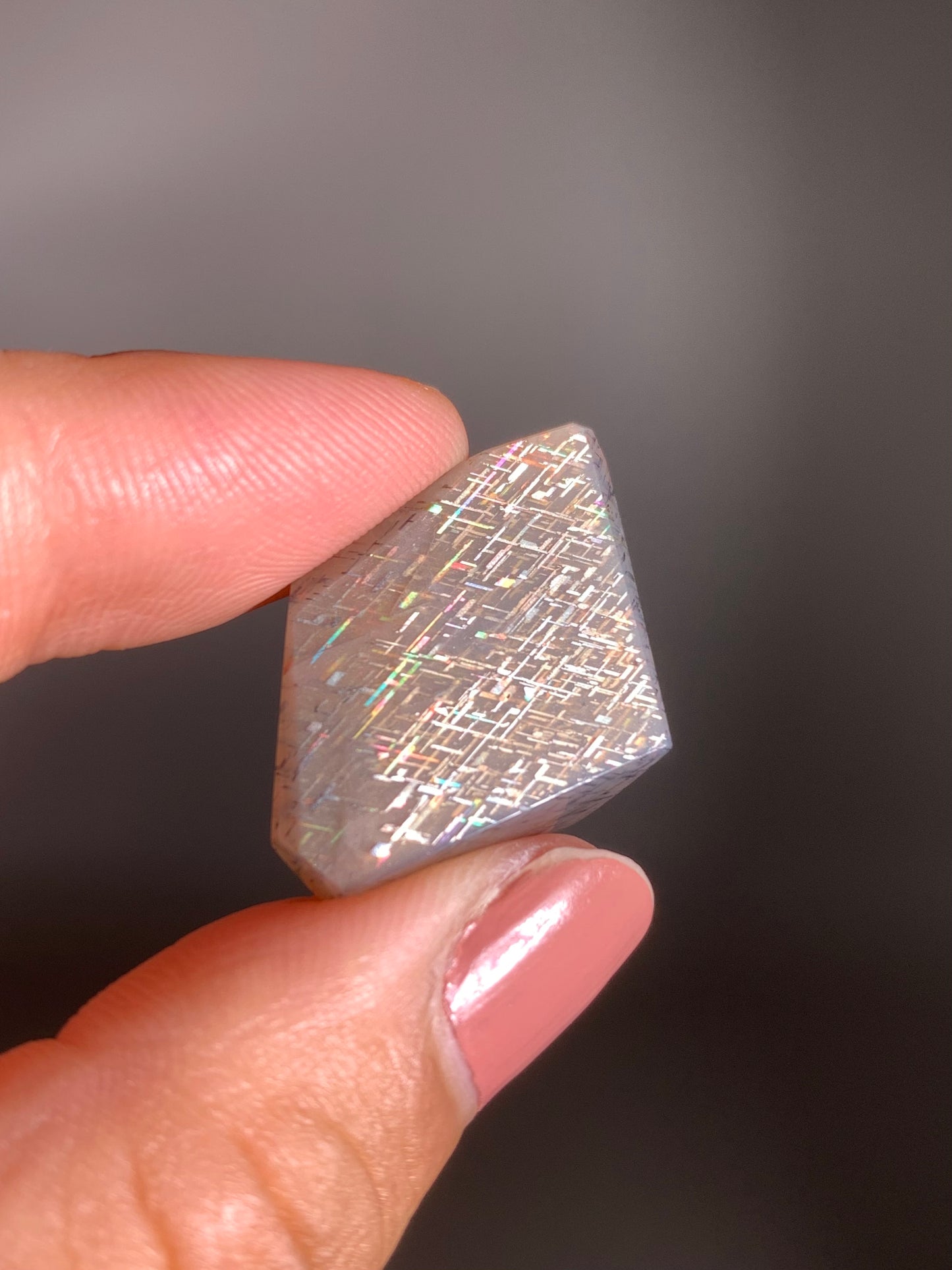 Rainbow Lattice Sunstone Polished Freeform