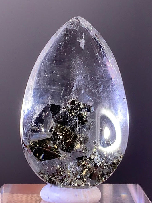 High-Grade Pyrite Included Quartz Teardrop – Madagascar