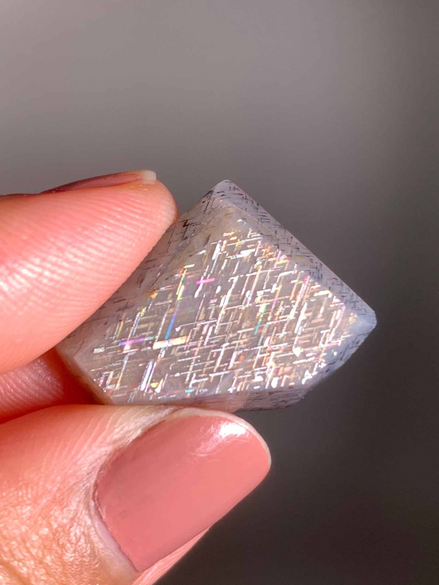 Rainbow Lattice Sunstone Polished Freeform