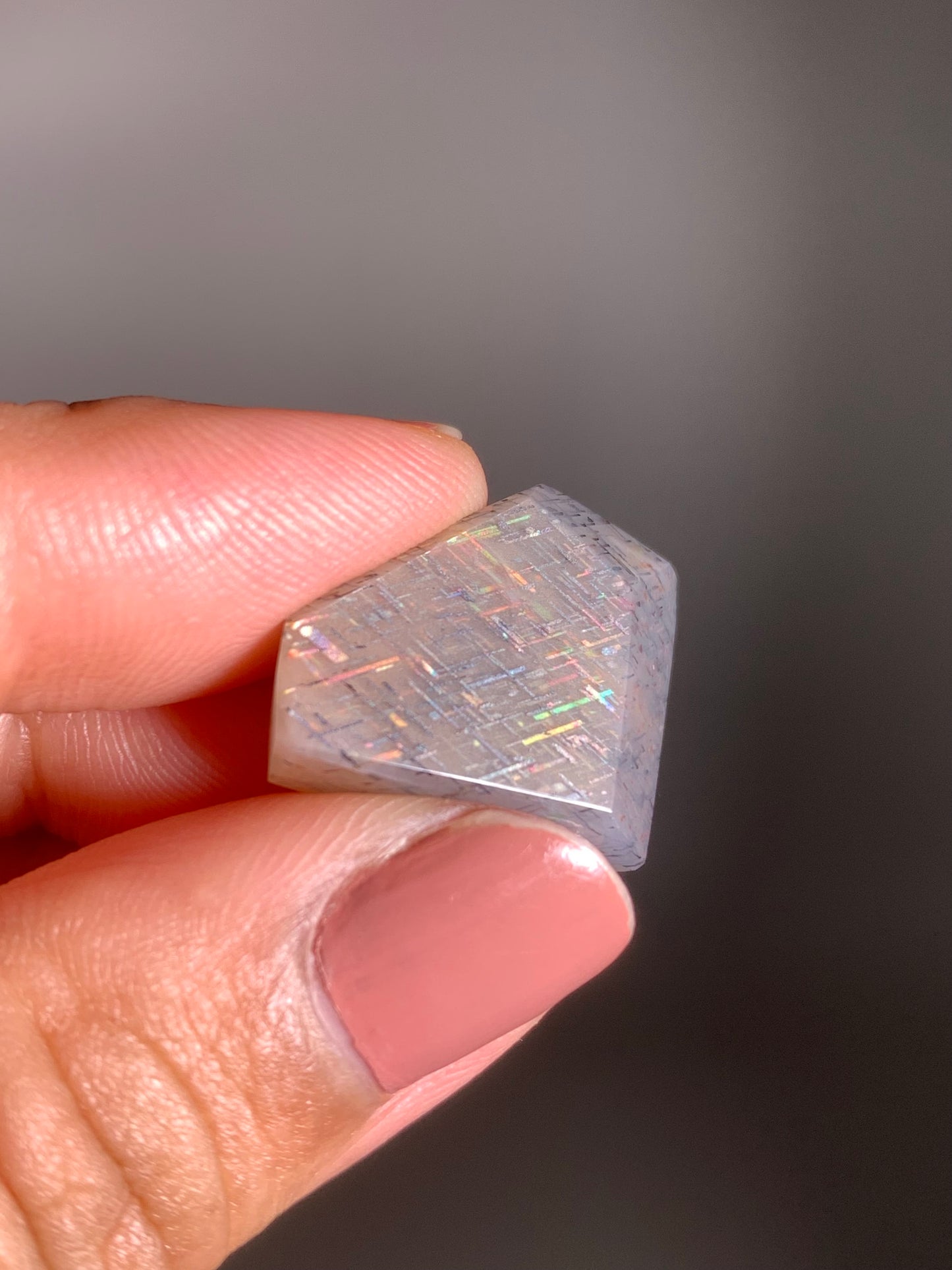 Rainbow Lattice Sunstone Polished Freeform