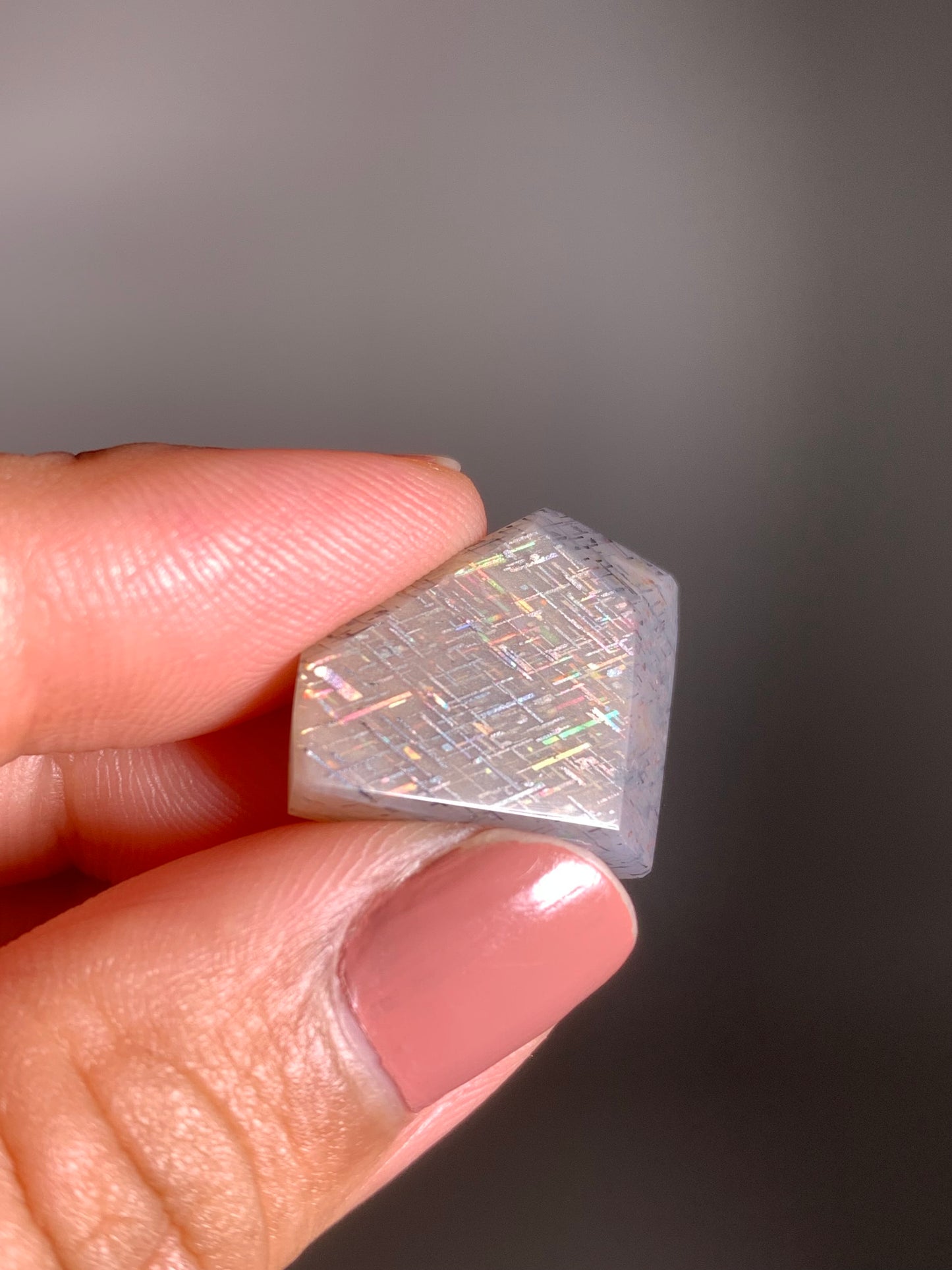 Rainbow Lattice Sunstone Polished Freeform