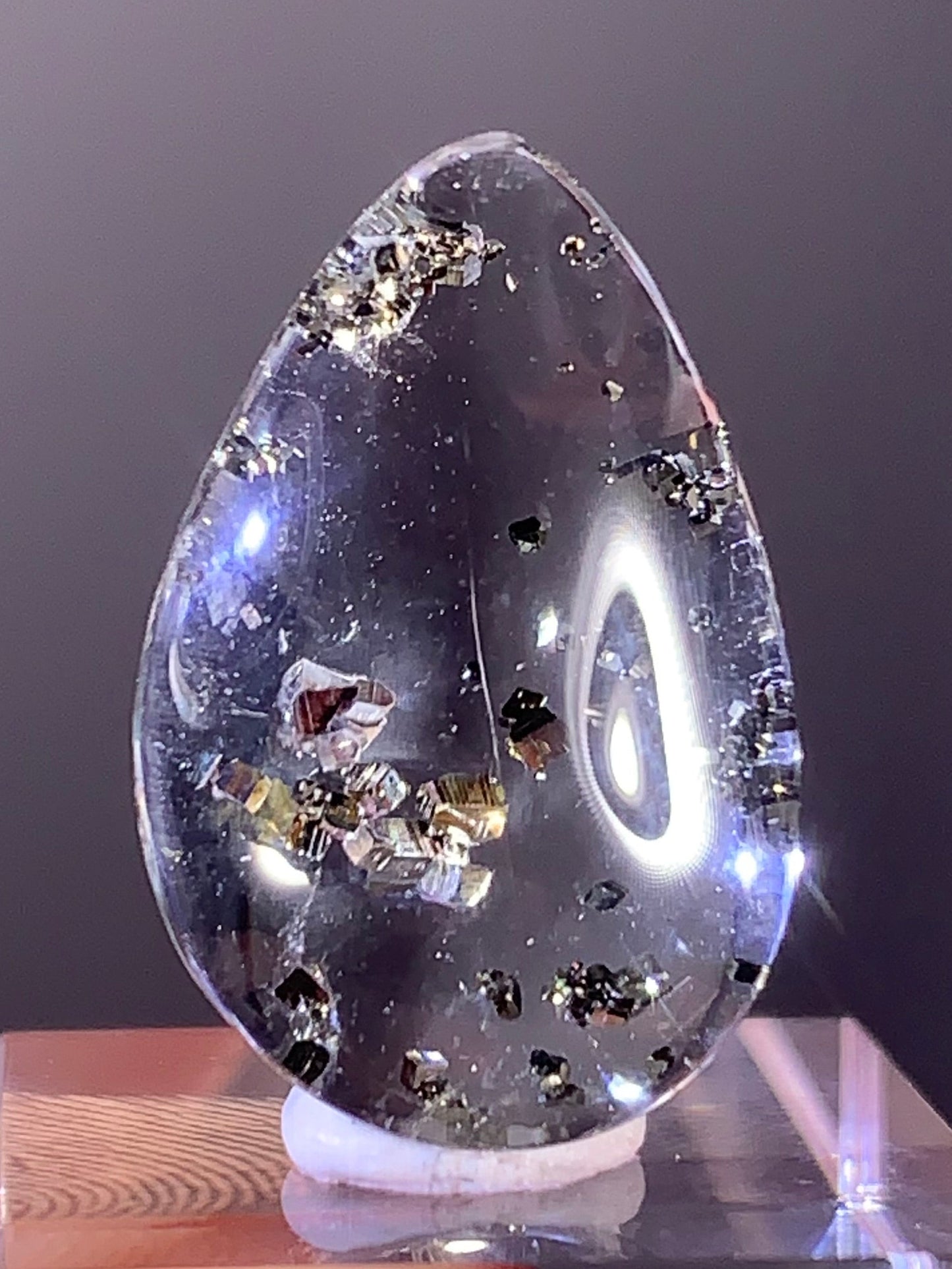High-Grade Pyrite Included Quartz Teardrop– Madagascar
