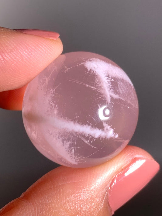 Snow Garden Rose Quartz Sphere With Asterism