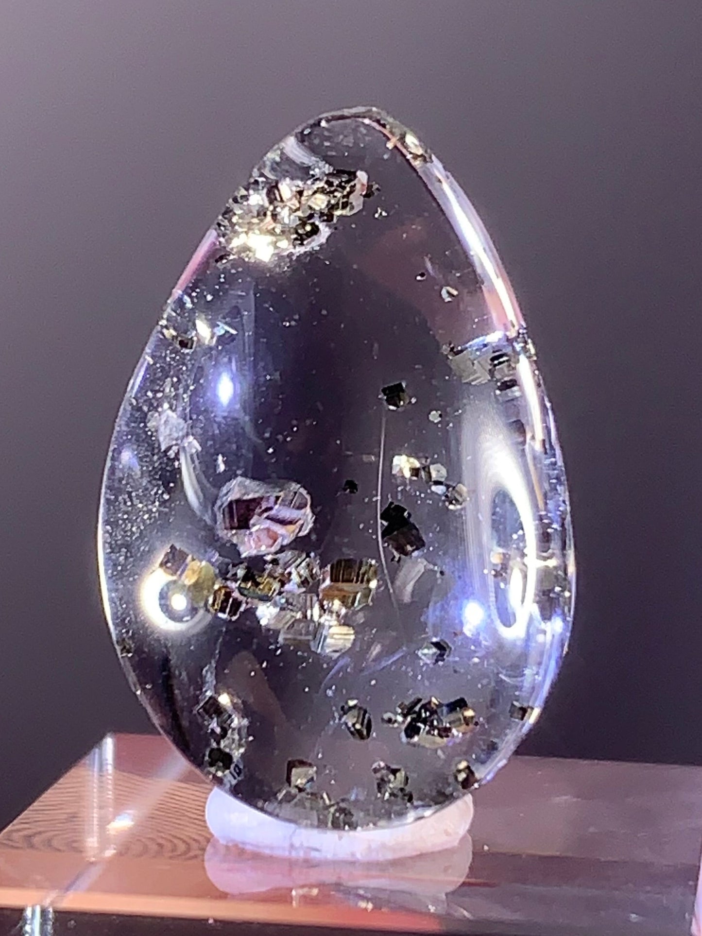 High-Grade Pyrite Included Quartz Teardrop– Madagascar