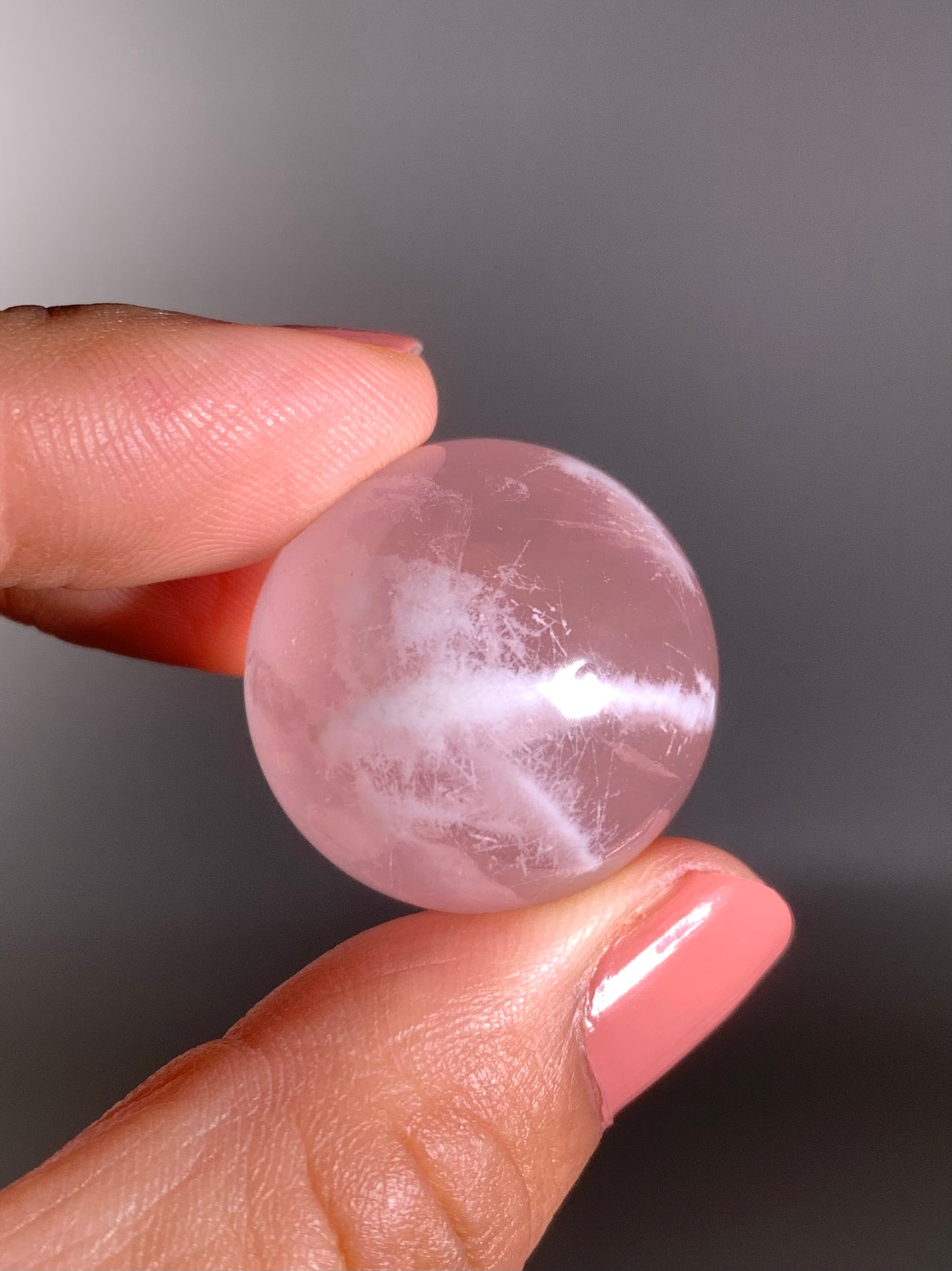Snow Garden Rose Quartz Sphere With Asterism