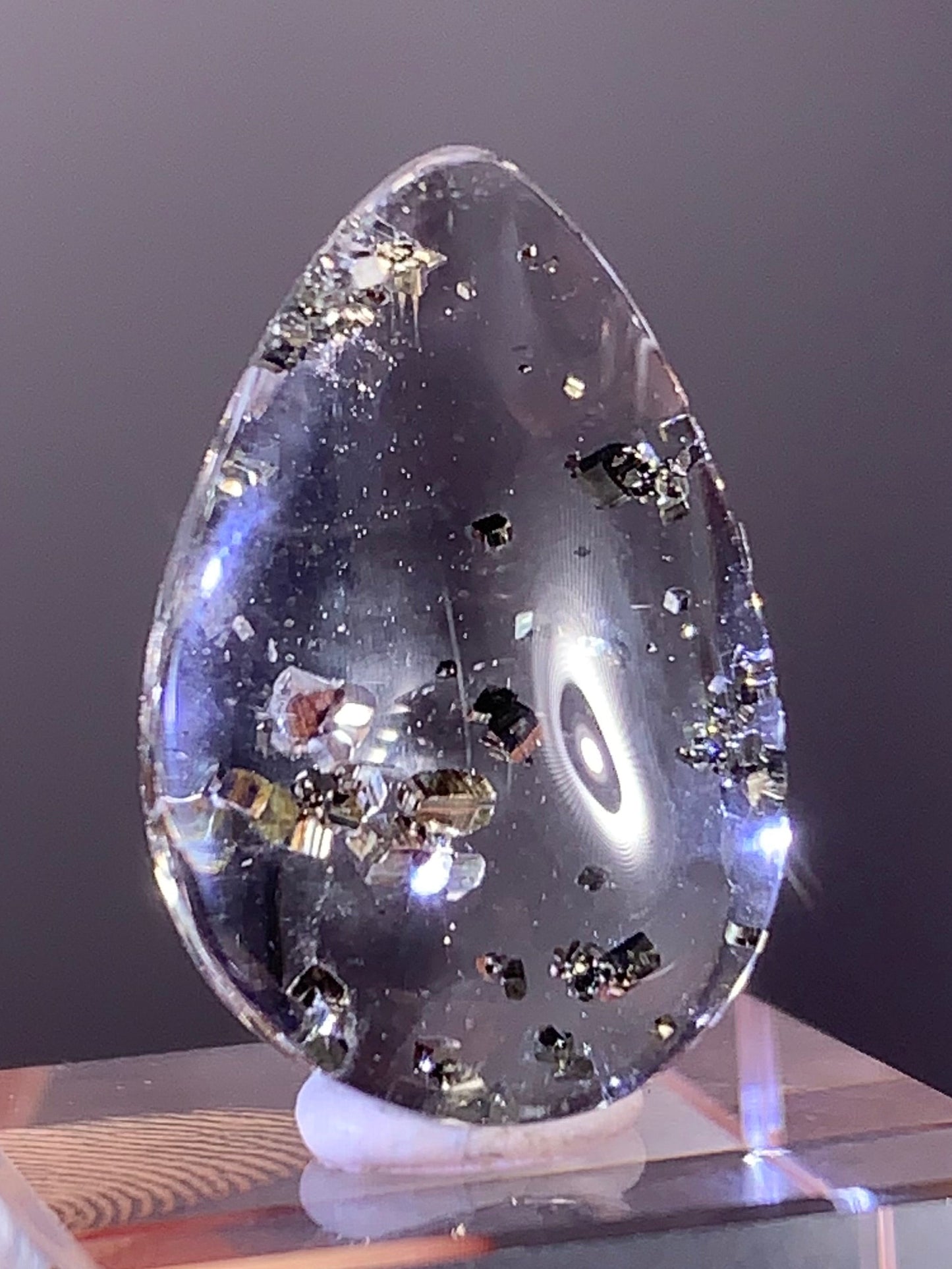 High-Grade Pyrite Included Quartz Teardrop– Madagascar