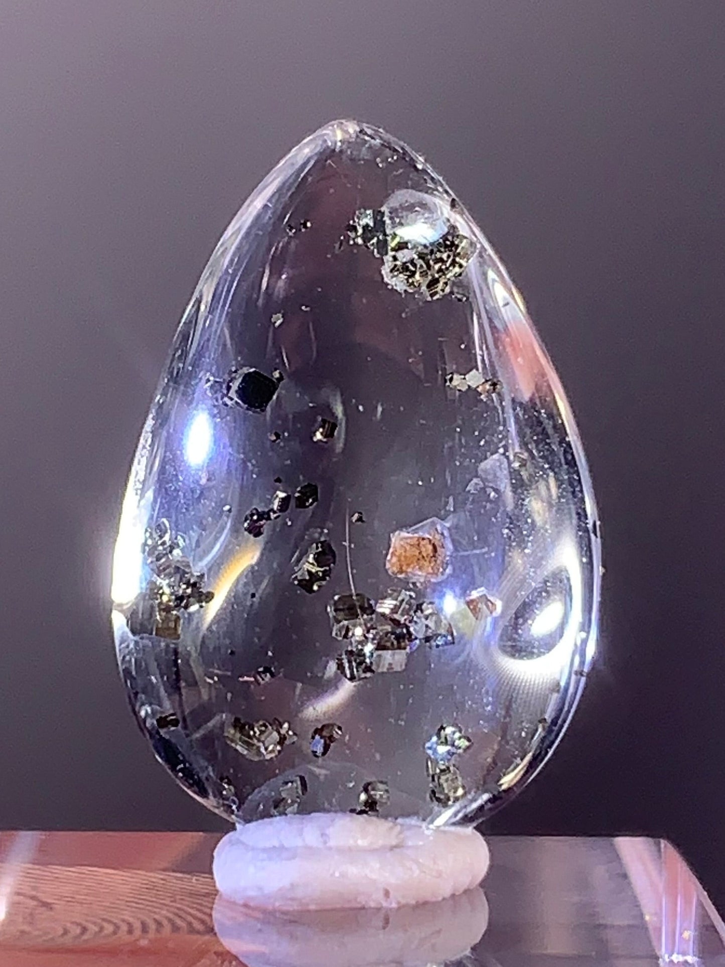 High-Grade Pyrite Included Quartz Teardrop– Madagascar