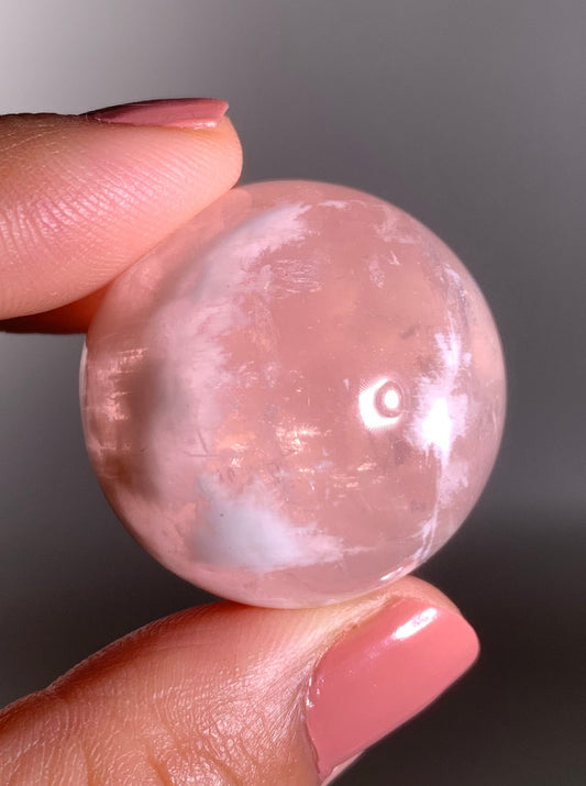 Snow Garden Rose Quartz Sphere With Asterism