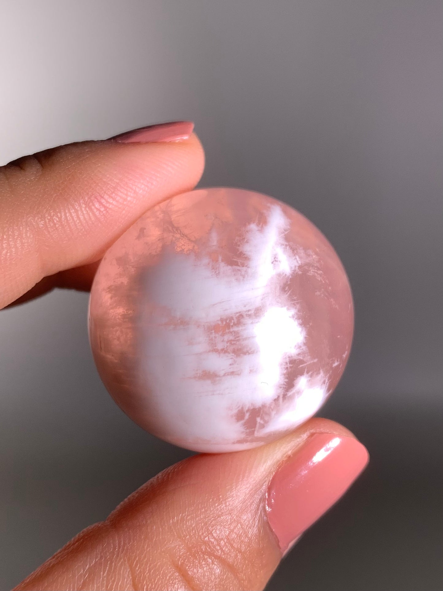 Snow Garden Rose Quartz Sphere With Asterism