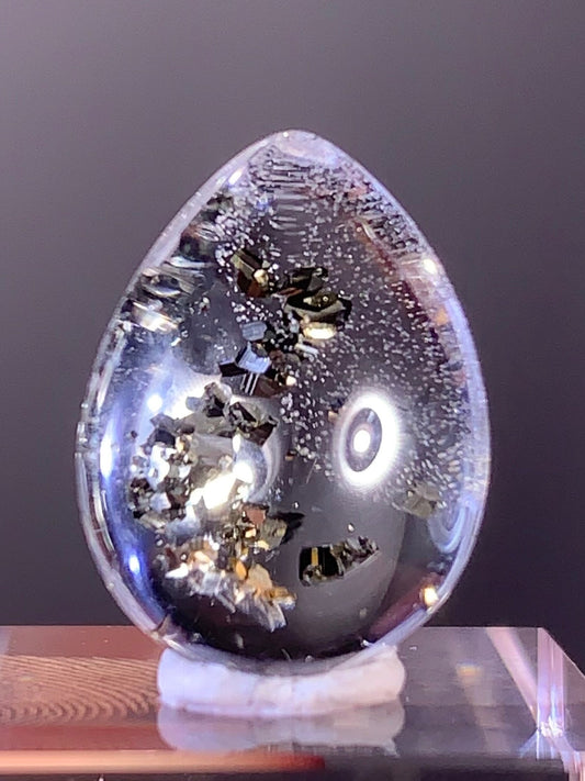 High-Grade Pyrite Included Quartz Teardrop – Madagascar