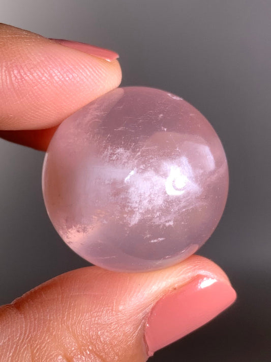 Snow Garden Rose Quartz Sphere With Asterism