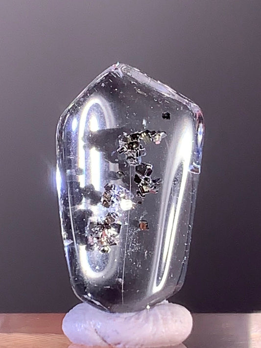 High-Grade Pyrite Included Quartz Freeform – Madagascar