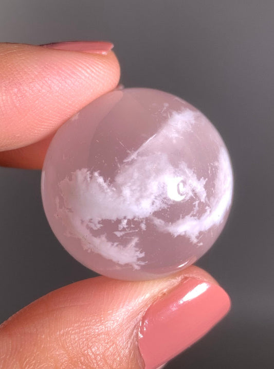 Snow Garden Rose Quartz Sphere With Asterism