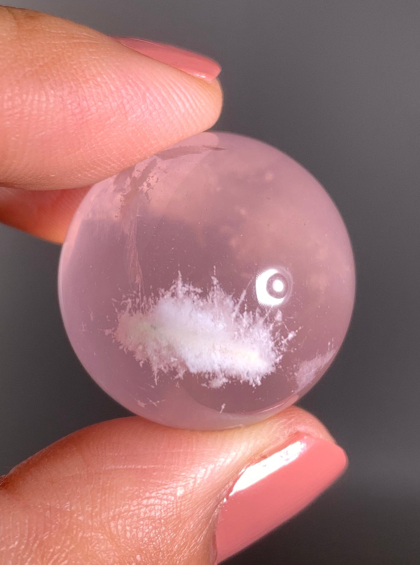 Snow Garden Rose Quartz Sphere With Asterism