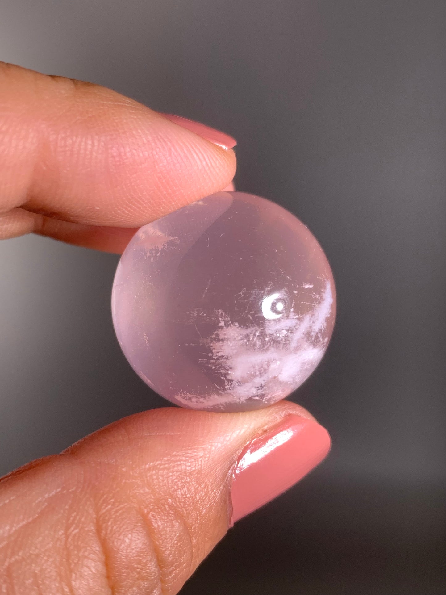 Snow Garden Rose Quartz Sphere With Asterism