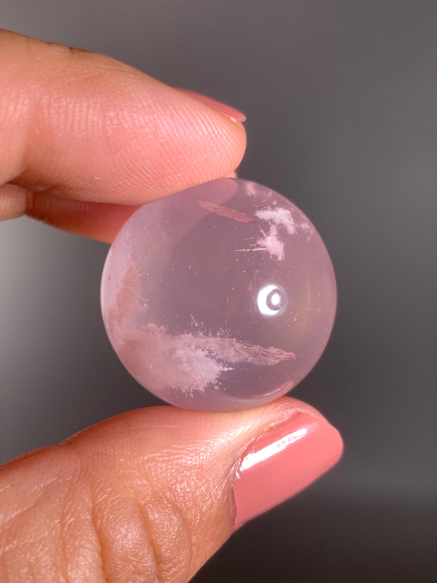 Snow Garden Rose Quartz Sphere With Asterism