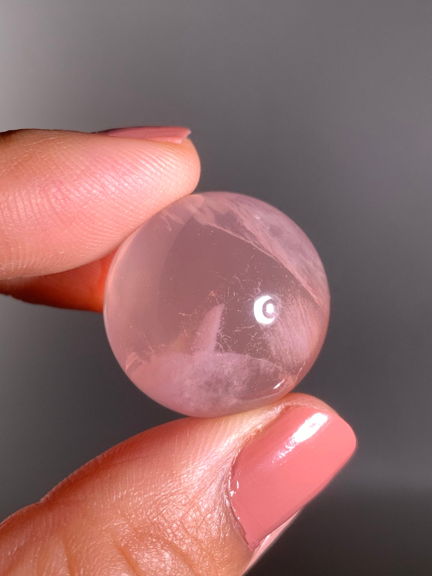 Snow Garden Rose Quartz Sphere With Asterism
