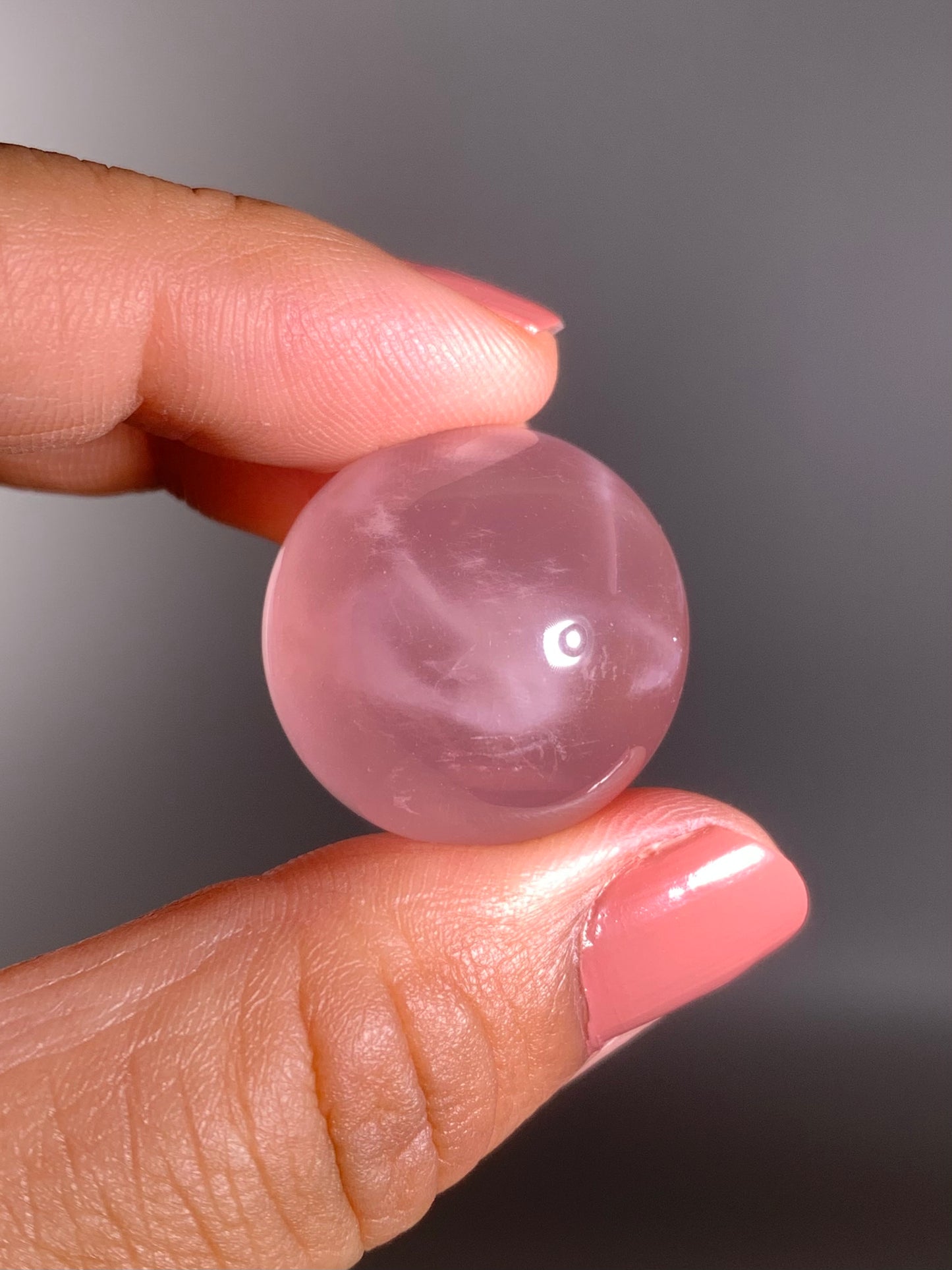 Snow Garden Rose Quartz Sphere With Asterism