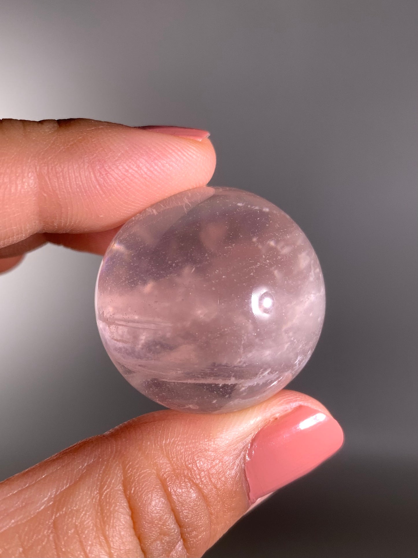 Snow Garden Rose Quartz Sphere With Asterism