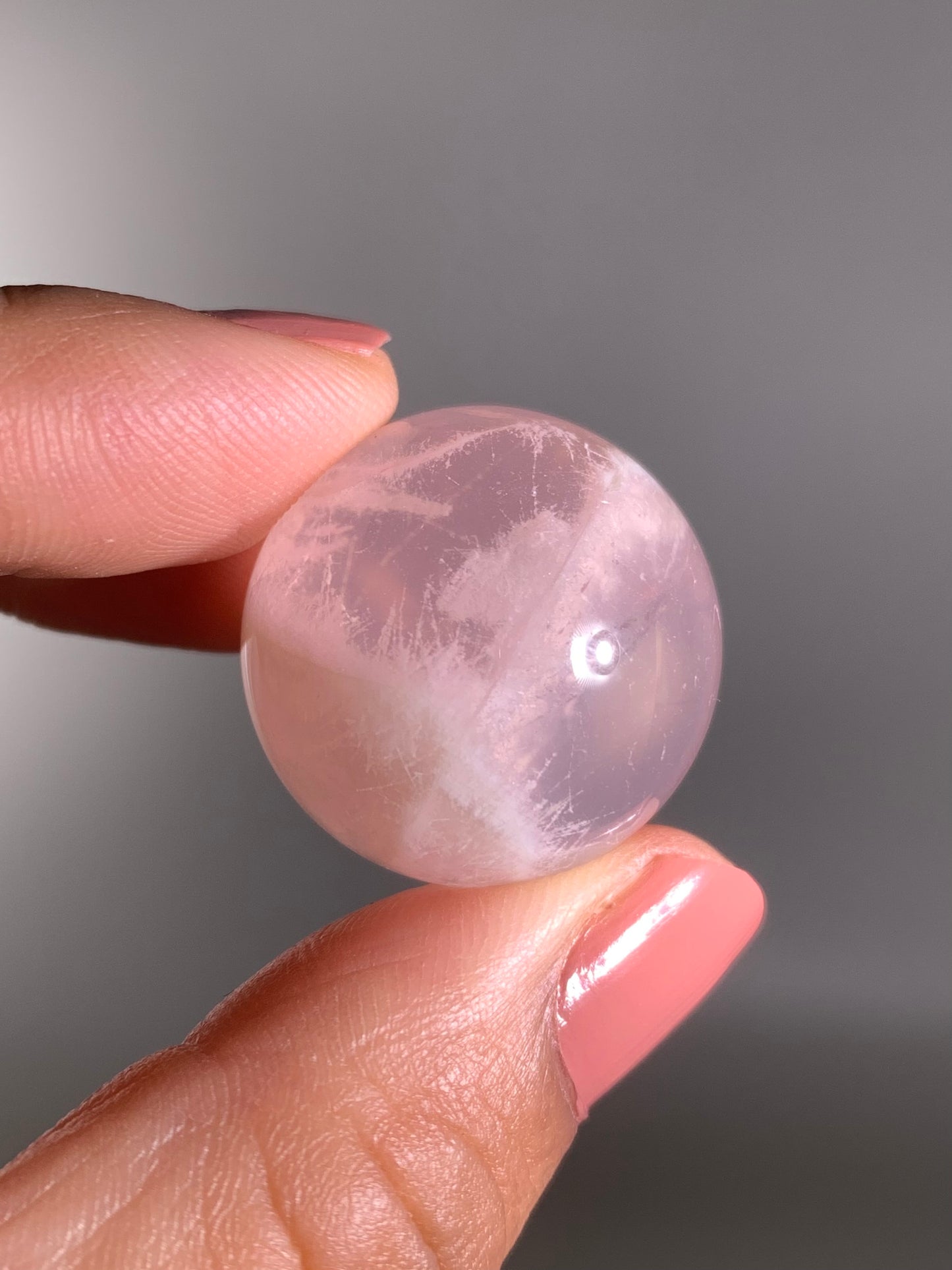 Snow Garden Rose Quartz Sphere With Asterism