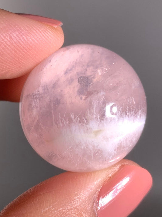 Snow Garden Rose Quartz Sphere With Asterism