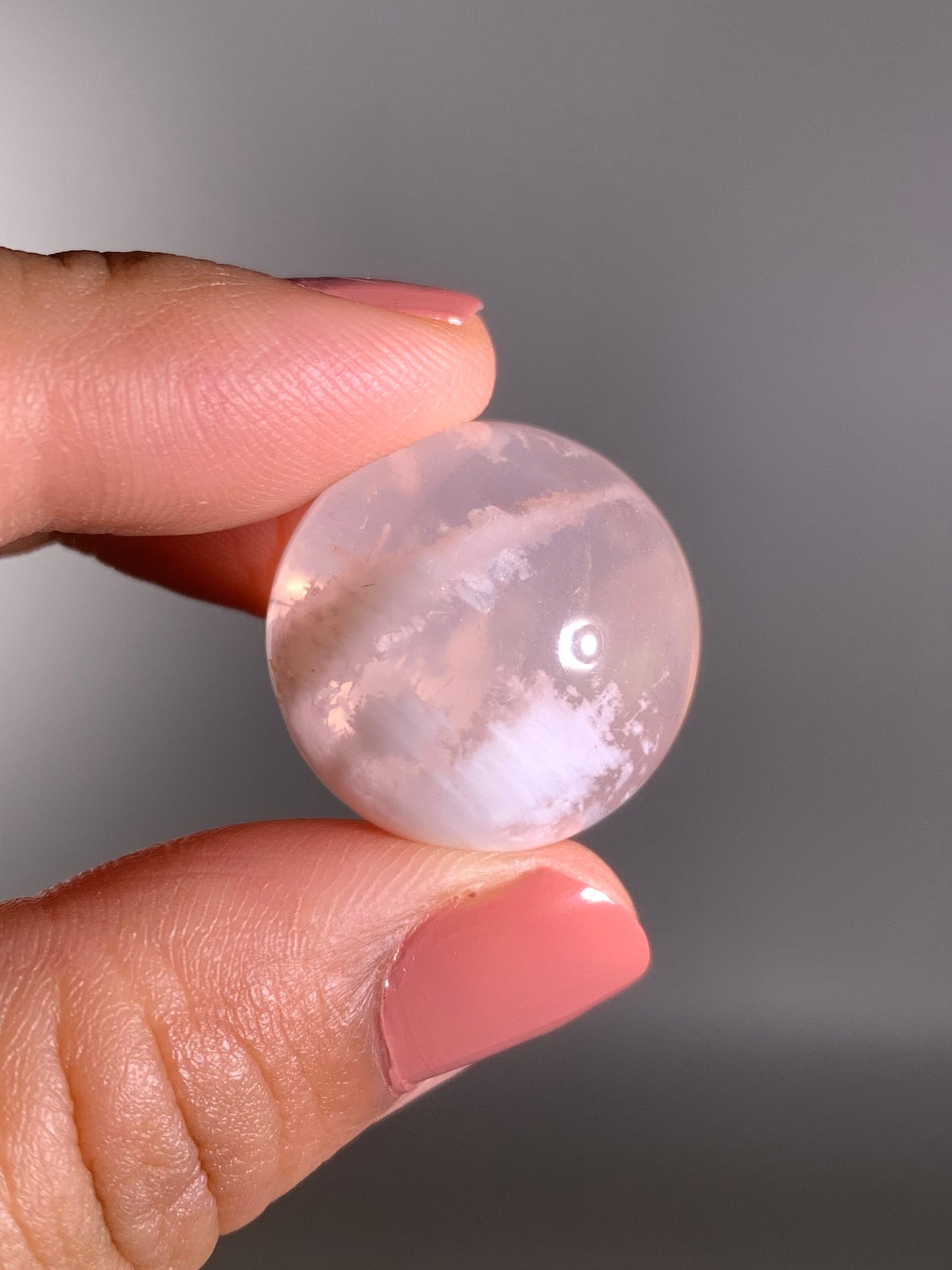 Snow Garden Rose Quartz Sphere With Asterism