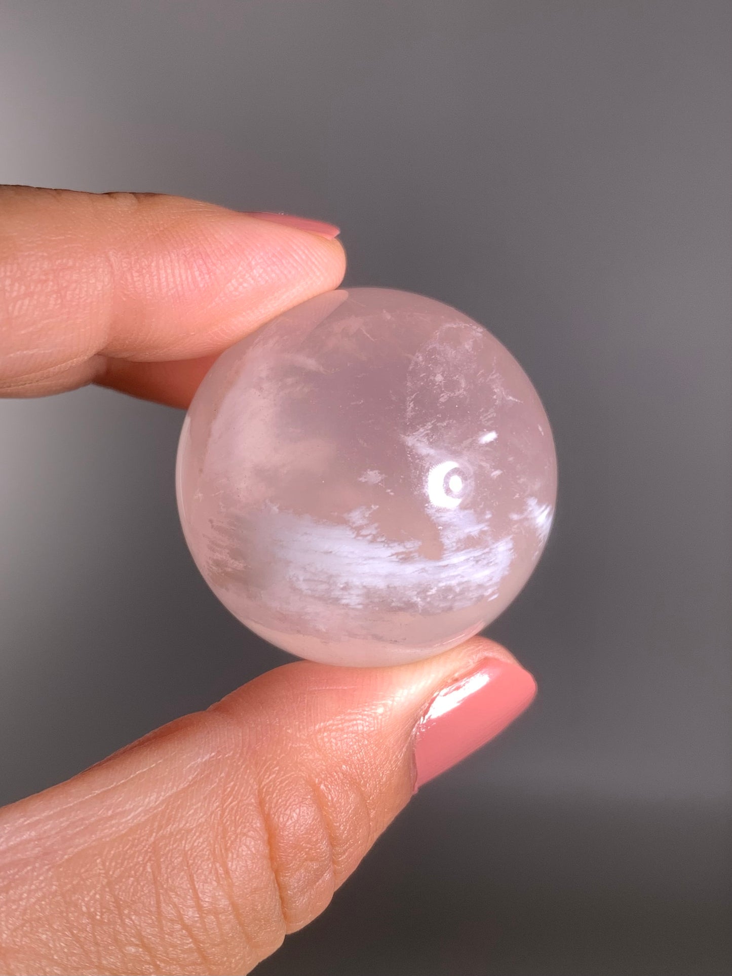 Snow Garden Rose Quartz Sphere With Asterism