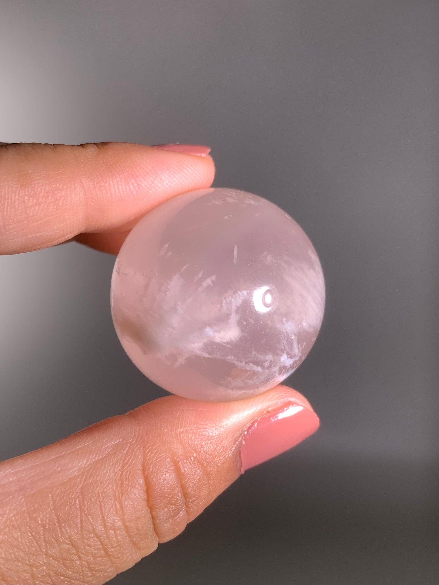 Snow Garden Rose Quartz Sphere With Asterism