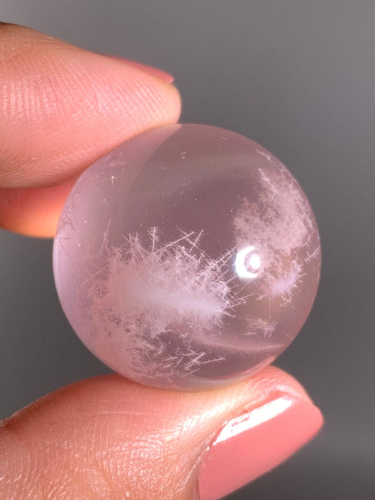 Snow Garden Rose Quartz Sphere With Asterism