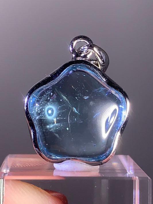 Star Shape Topaz Pendant in S925 Sterling Silver – Brazil
