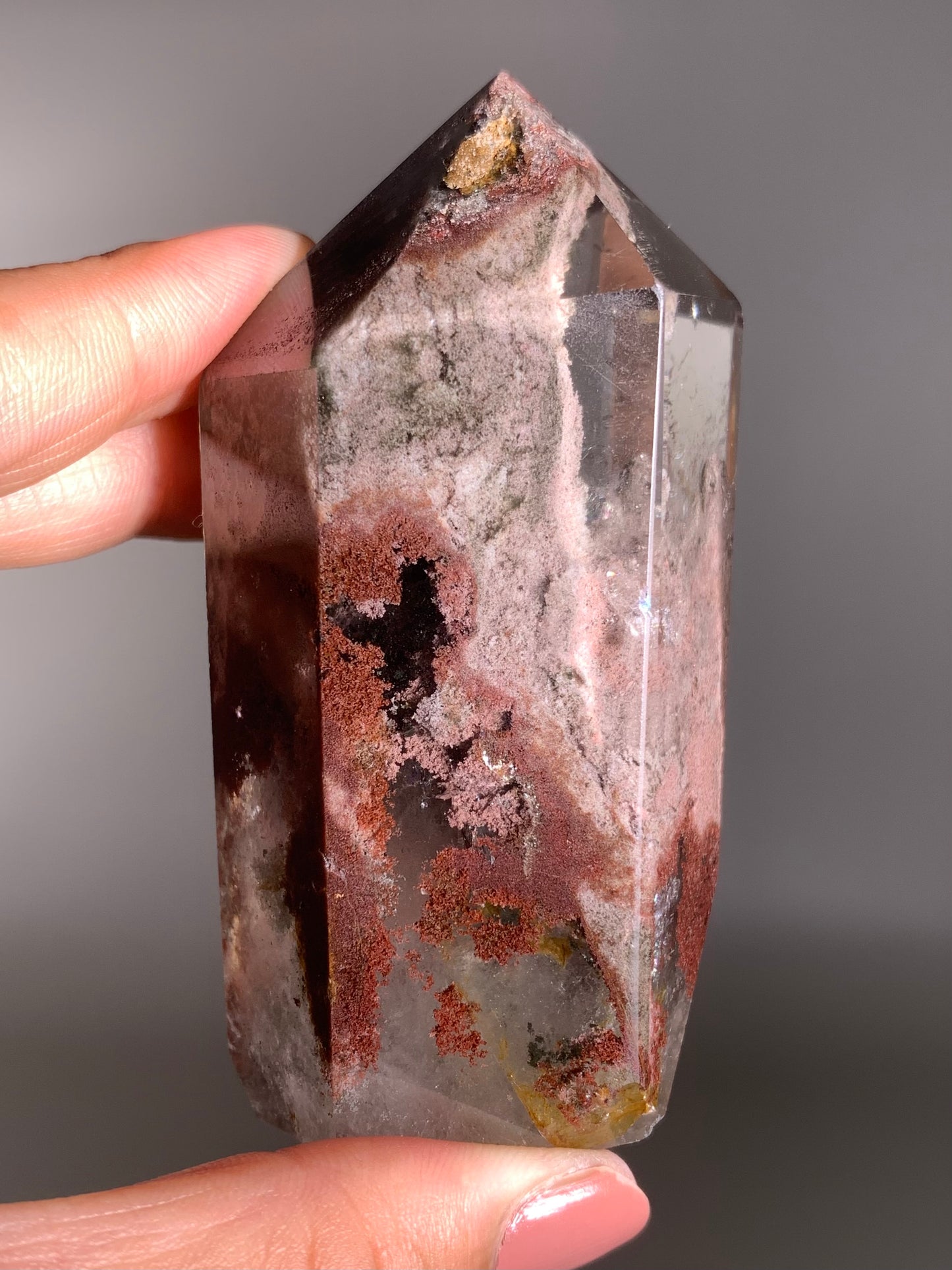 Pink and Red Spring Scenic Garden Quartz Polished Freeform Zambia