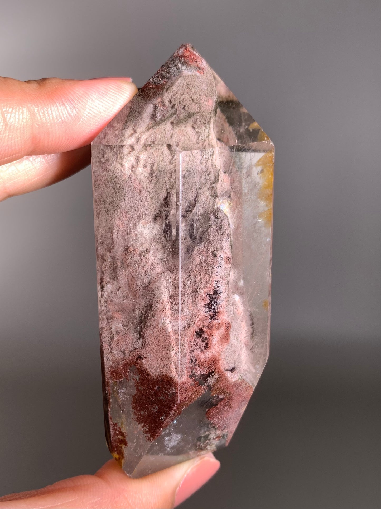 Pink and Red Spring Scenic Garden Quartz Polished Freeform Zambia