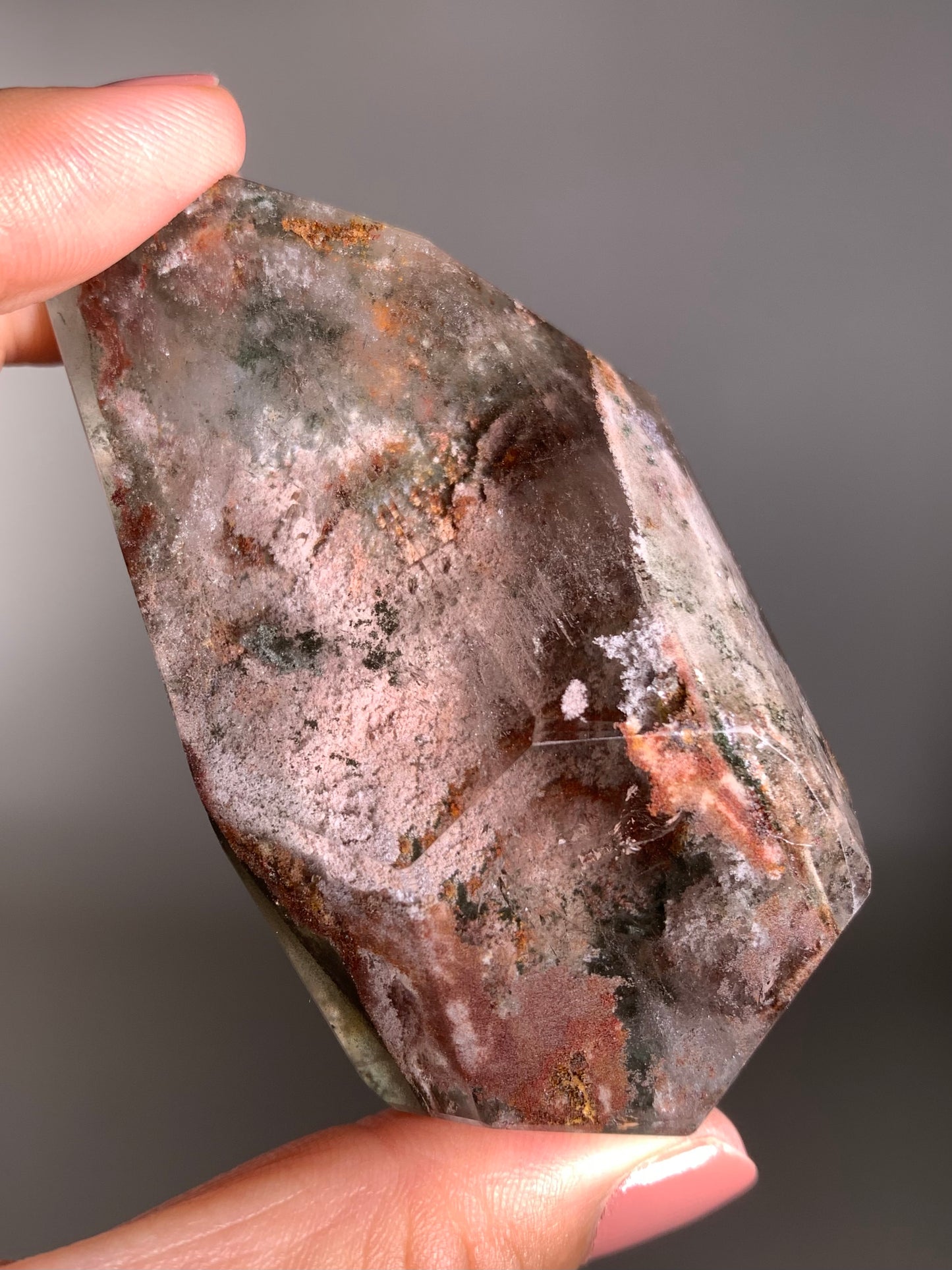 Pink Spring Scenic Garden Quartz Polished Freeform from Zambia