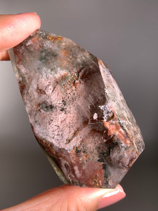 Pink Spring Scenic Garden Quartz Polished Freeform from Zambia