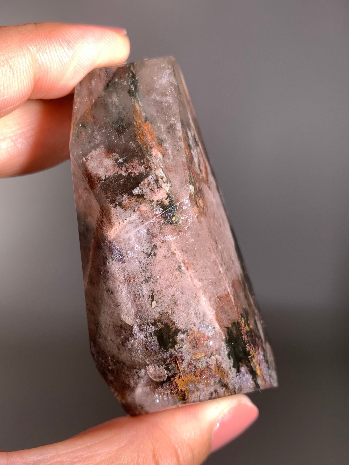 Pink Spring Scenic Garden Quartz Polished Freeform from Zambia