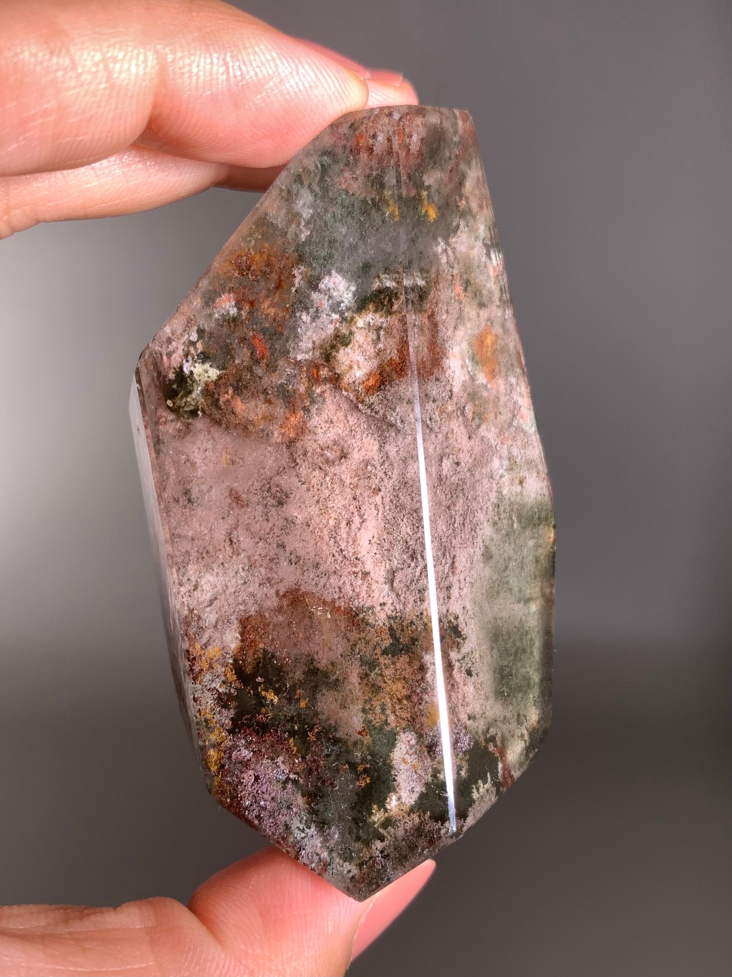 Pink Spring Scenic Garden Quartz Polished Freeform from Zambia