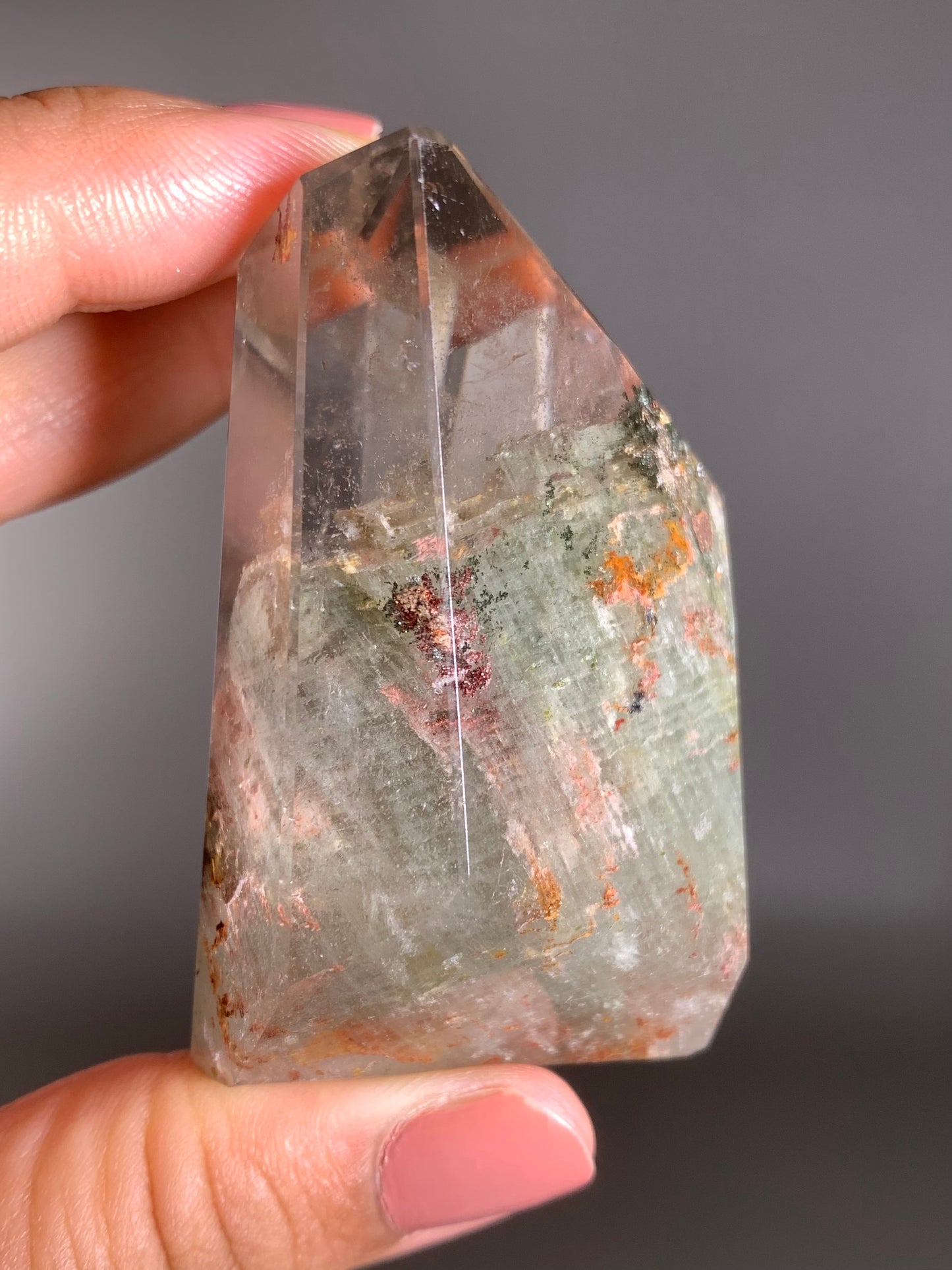 Raining Forest Scene Garden Quartz Polished Freeform from Zambia