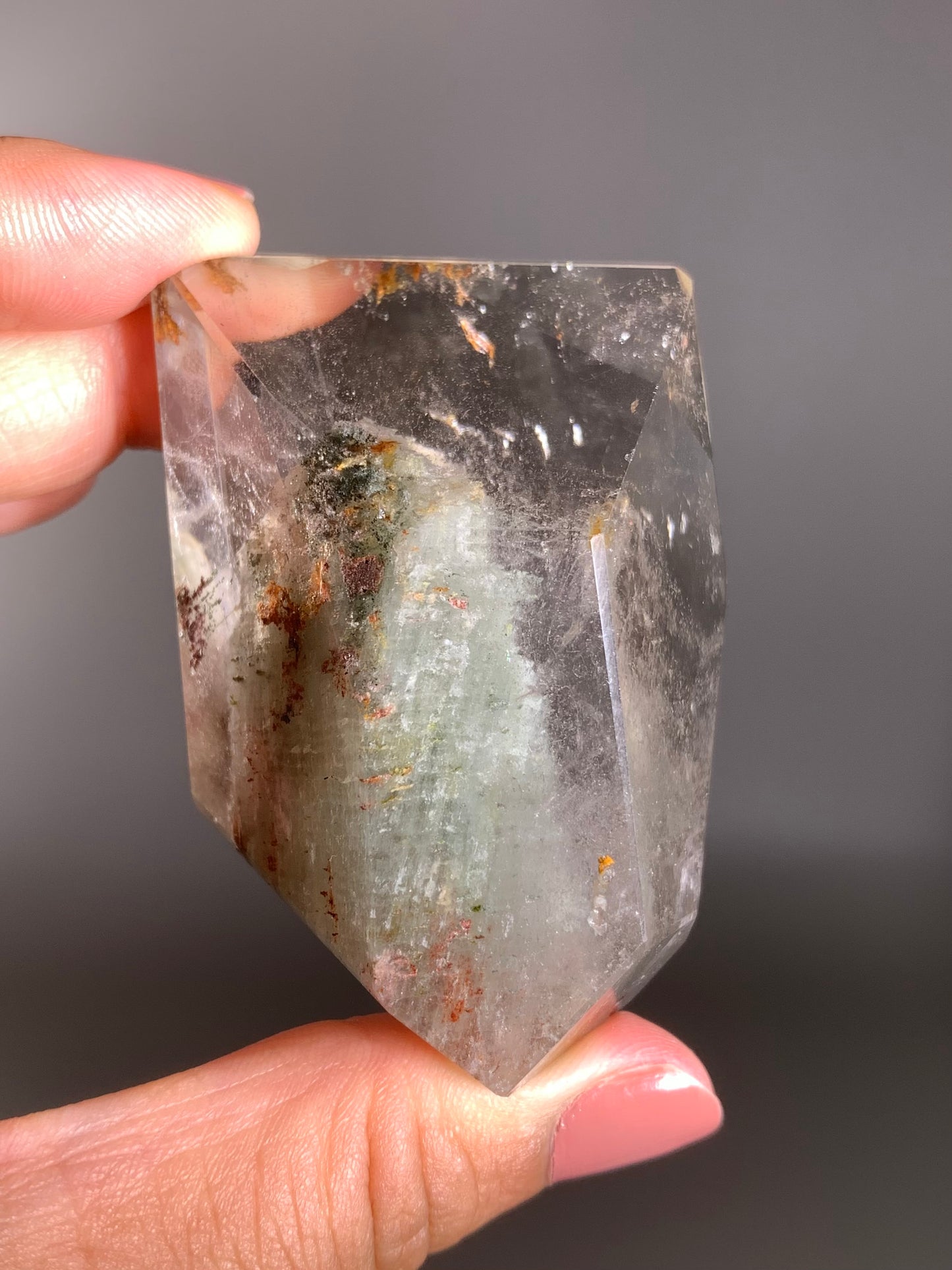 Raining Forest Scene Garden Quartz Polished Freeform from Zambia