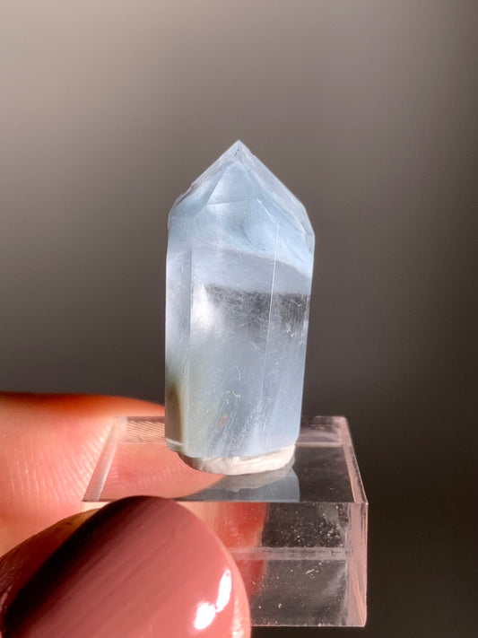 Blue Amphibole Quartz Polished Tower