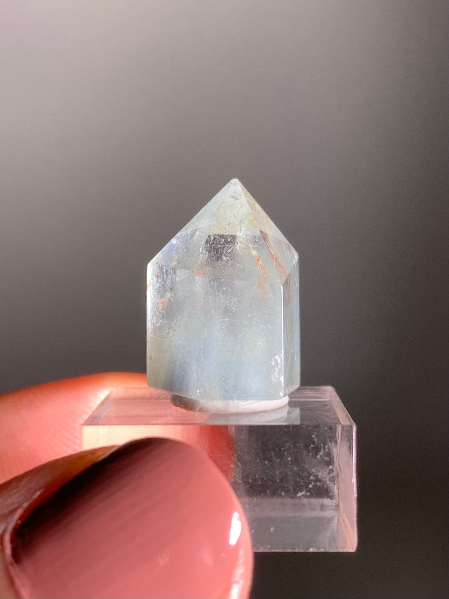 Blue & Yellow Amphibole Quartz Polished Tower