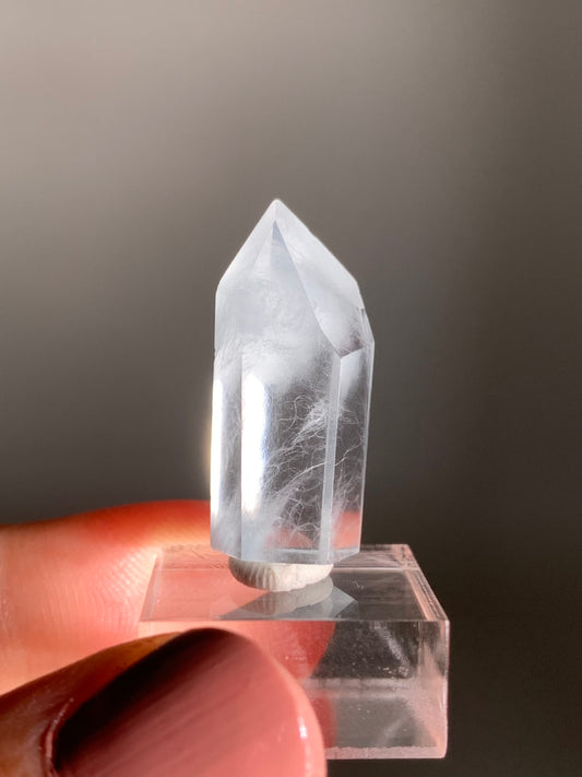 Blue Amphibole Quartz Polished Tower
