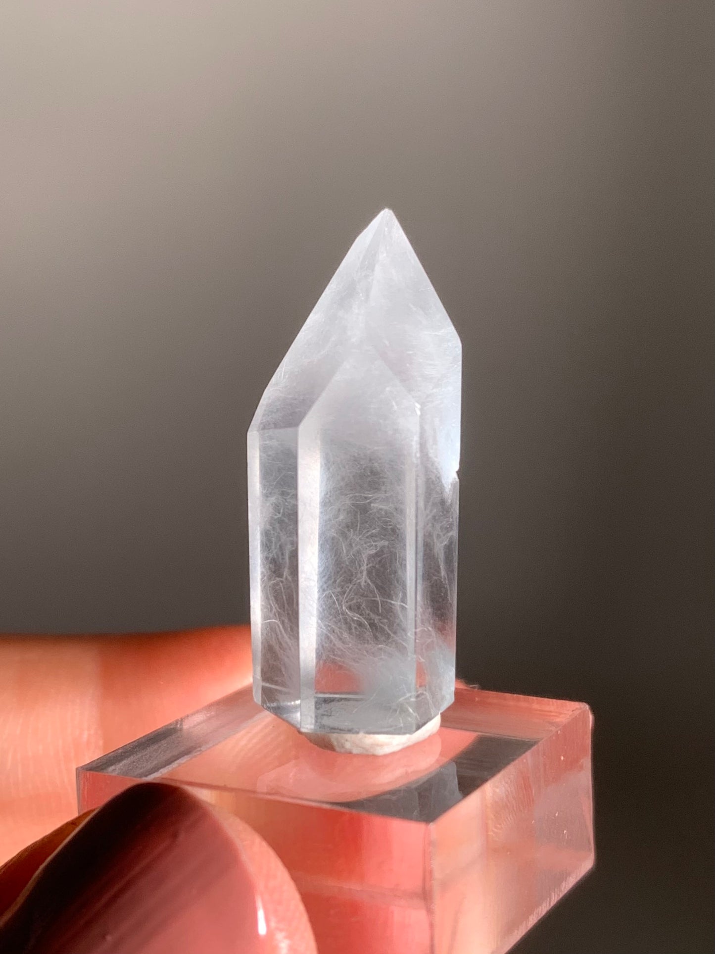 Blue Amphibole Quartz Polished Tower