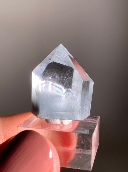 Blue Amphibole Quartz Polished Tower