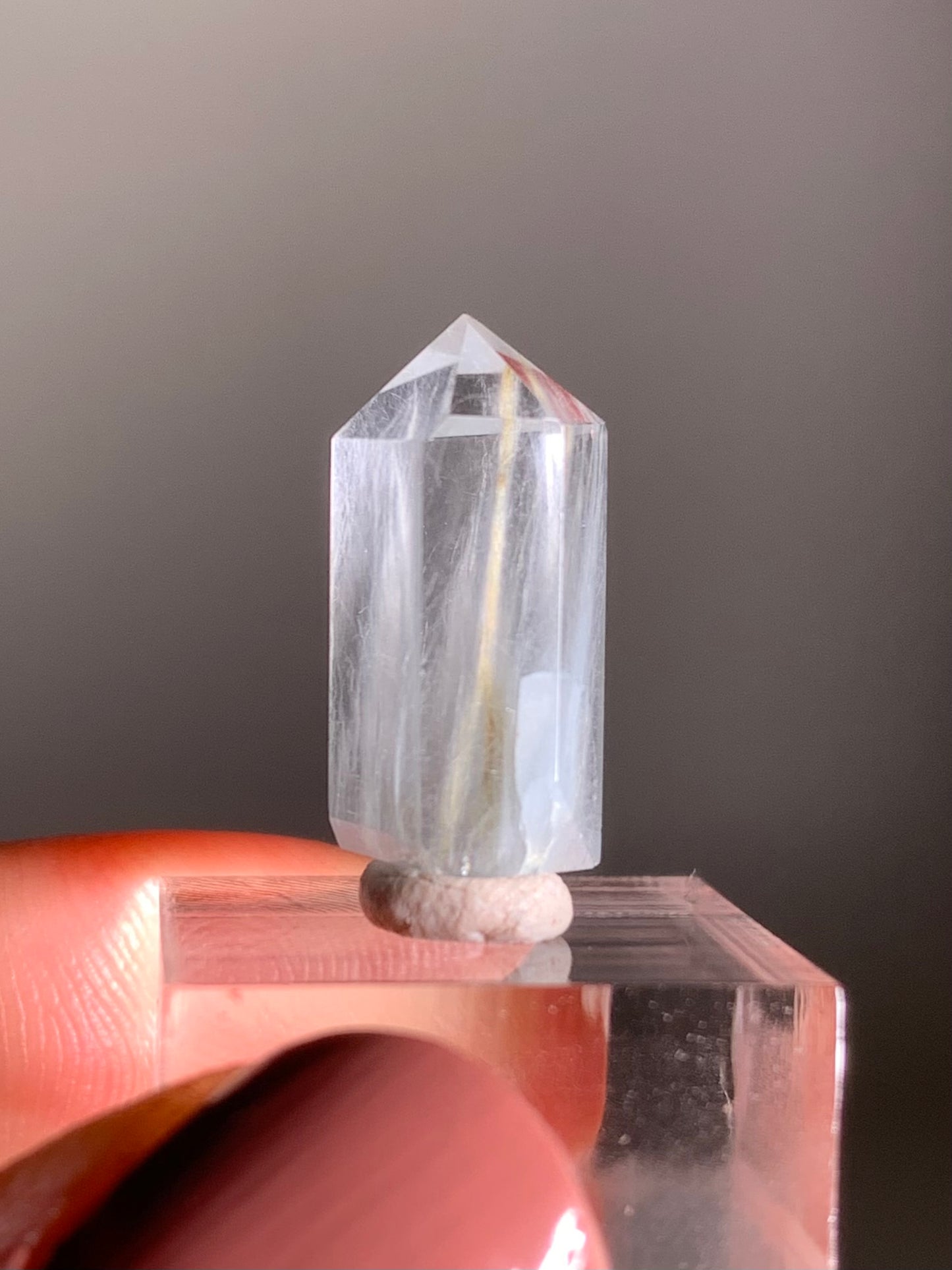 Blue Amphibole Quartz Polished Tower