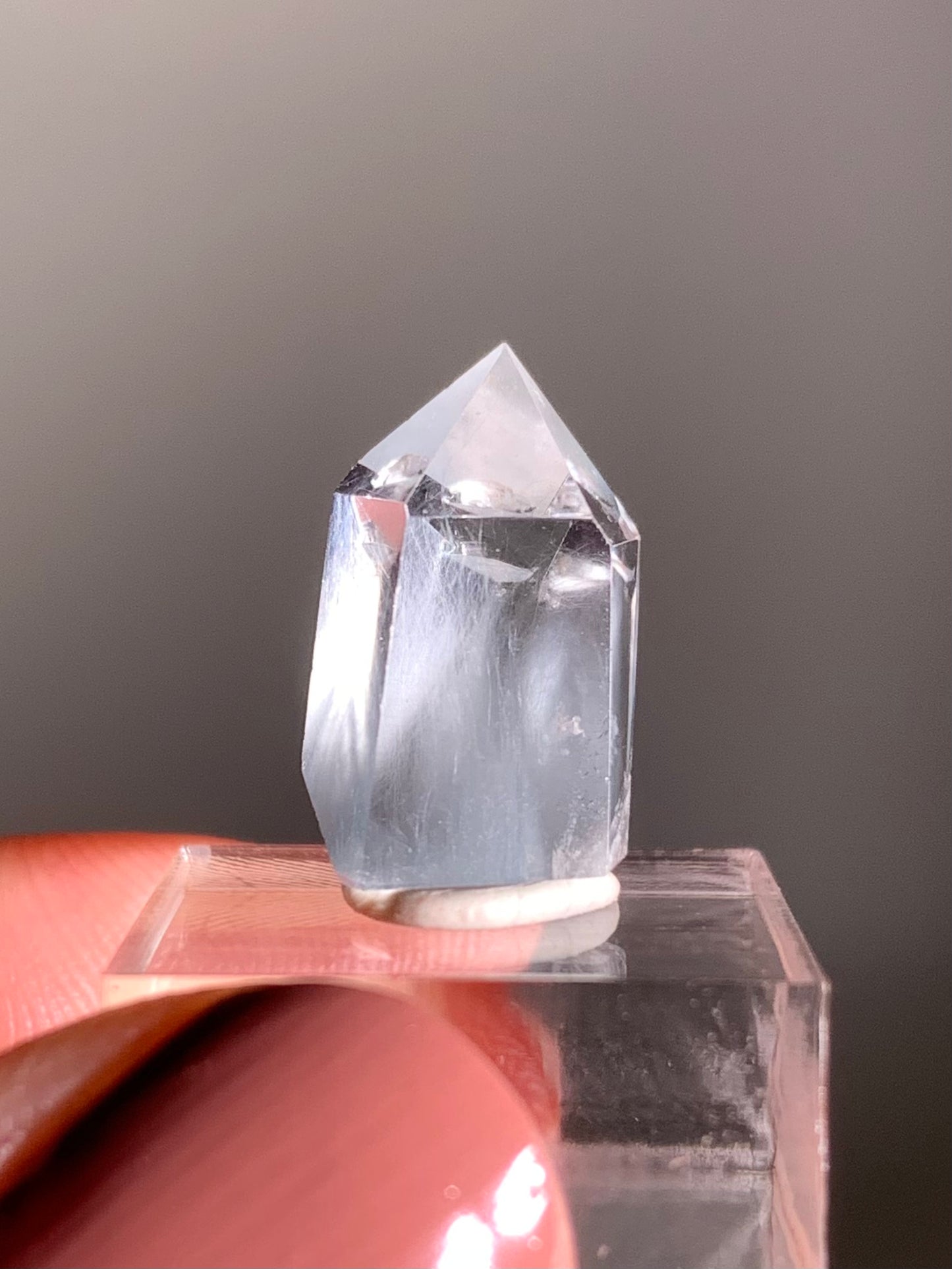 Blue Amphibole Quartz Polished Tower