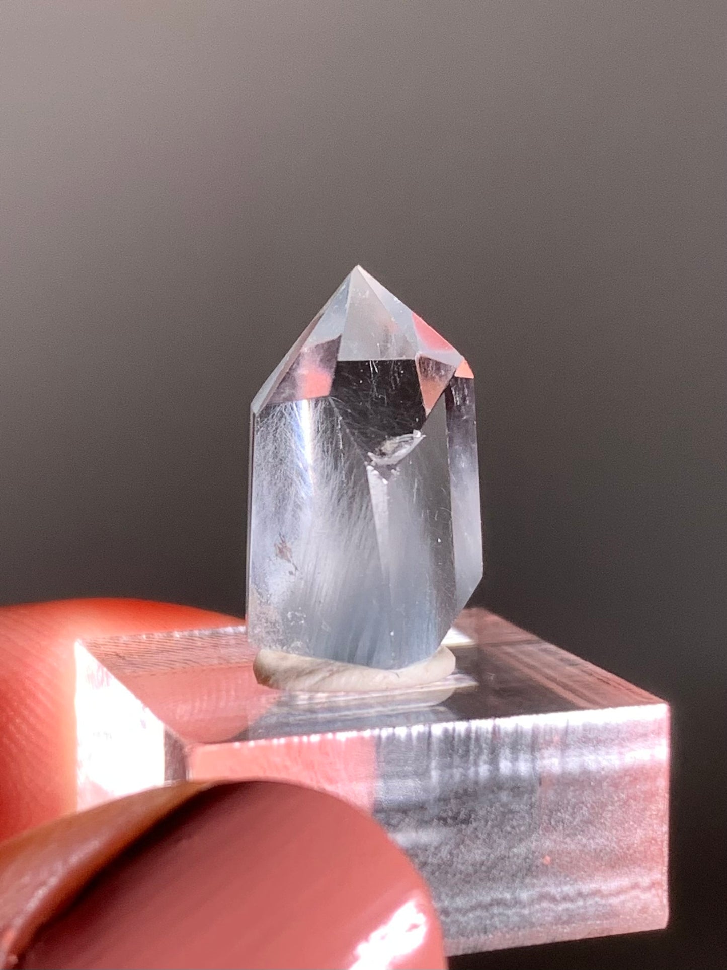 Blue Amphibole Quartz Polished Tower
